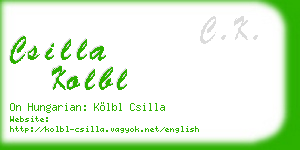 csilla kolbl business card